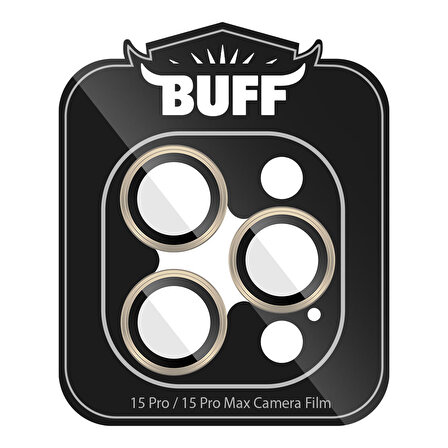 Buff iPhone 15 Pro Max / 15 Pro Titanyum Kamera Lens Koruyucu Gray