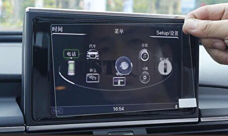 Audi A6 A7 A8 2011-2018 8 inç Navigasyon Temperli Ekran Koruyucu