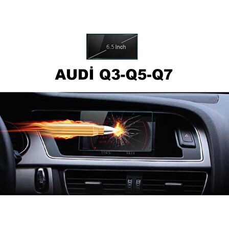 Audi Q3 Q5 Q7 2013-2017 6.5inç Navigasyon Temperli Ekran Koruyucu