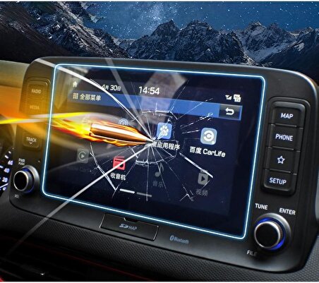 Hyundai Kona 2015-2020 Navigasyon Temperli Ekran Koruyucu