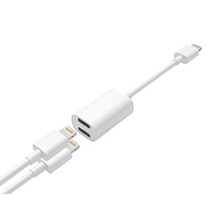 iPhone 7 8 Plus X Xr Xs 11 12 Pro Max Kulaklık Şarj 2in1 Adaptör