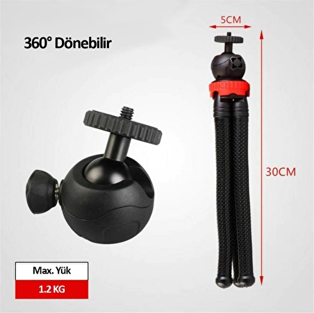 SLR Aksiyon Kamerası Tripod Ahtapod Stand