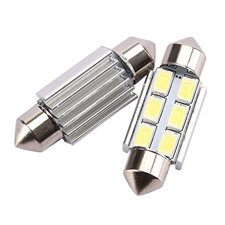 Sofit Led Tavan Plaka 6 SMD Canbus  5050 Festoon  C5W 41 MM