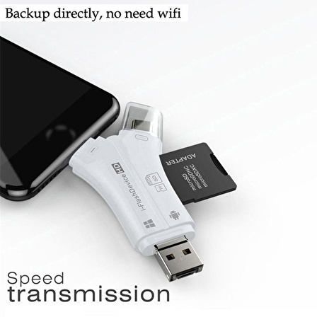 Type-C iPhone Micro Usb Kart Okuyucu SD Multi 4in1