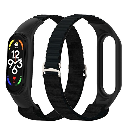 Xiaomi Mi Band 3 4 5 6 7 Alpine Loop Örgü Kordon Kayış