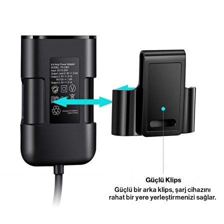 Universal 4 Port Ön Arka Koltuk için Qc 3.0 2x2.4A 3.1A Araç Şarj Cihazı