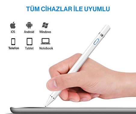 Tüm Cihazlar ile Uyumlu Stylus Hassas Yazı Çizim Kalemi 2. Nesil