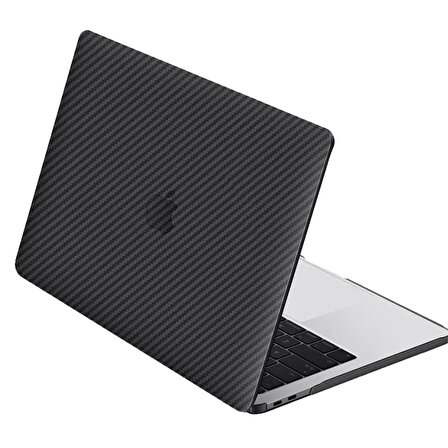 MacBook Air M1 A2337 A2179 A1932 Karbon Fiber Görünümlü Kılıf Kapak Koruma
