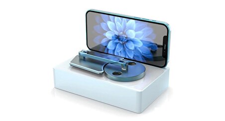iPhone 12 13 14 Pro Max Magsafe Şarj Kablosu + Katlanır Döner Stand