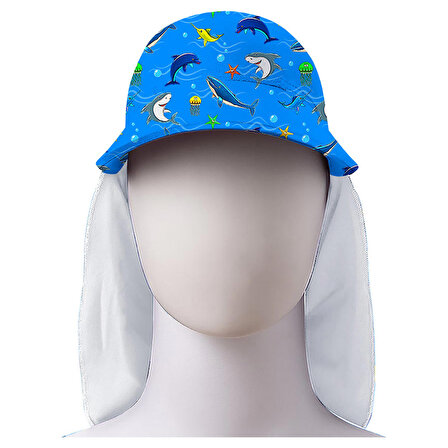 SlipStop Olympos Sun Hat Mavi Çocuk Şapka