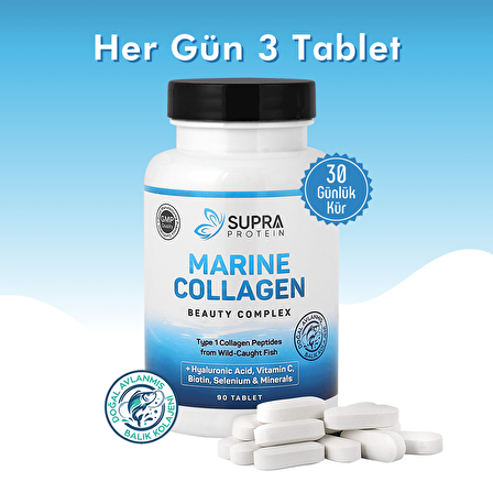 Supra Protein Marine Collagen Beauty Complex - 90 Tablet Balık Kolajeni