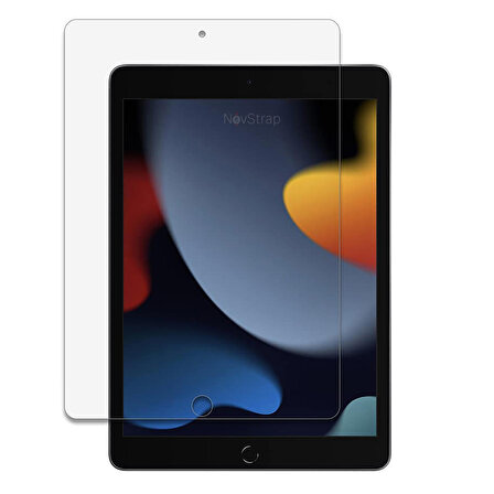 NovStrap Apple iPad 7 Nesil 8 Nesil 9 Nesil 10.2 inç ile Uyumlu Ekran Koruyucu Nano Esnek Cam