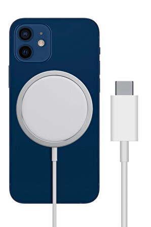 NovStrap Magsafe Şarj Aleti Aygıtı Type C Kablolu Magsafe Charger iPhone 14 13 12 11 Pro Max Uyumlu