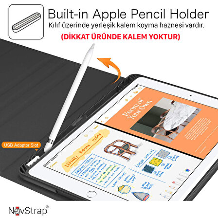 NovStap Apple iPad Air 3 10.5 inç / iPad Pro 10.5 inç Uyumlu Bluetooth Klavyeli Kılıf Kalem Bölmeli