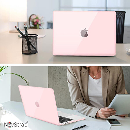 NovStrap Apple MacBook Air 13.6 inç 2022 M2 Çip A2681 Uyumlu Kılıf Sert Rubber Parlak Kapak Koruyucu