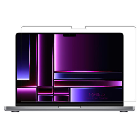 NovStrap Apple MacBook Pro 2023 16 inç M2 Pro Max A2780 ile Uyumlu Ekran Koruyucu Parlak Nano Film