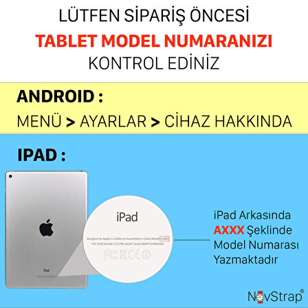 NovStrap Apple iPad 10. Nesil 10.9 2022 Uyumlu Kılıf A2696 A2557 A2777 Kollu Çocuk Tablet Kılıfı