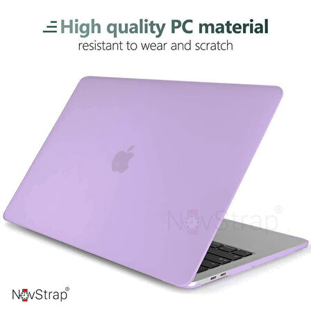 NovStrap Apple MacBook Pro M1 M2 13" A2289 A2251 A1706 A1708 A1989 A2159 2338 Uyumlu Kılıf Mat Buzlu