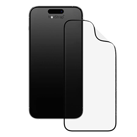 NovStrap Apple iPhone 15 ile Uyumlu Ekran Koruyucu Parlak Şeffaf Seramik Nano Esnek Cam