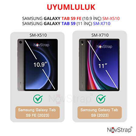 NovStrap Samsung Galaxy Tab S9 Fe Sm-X510 ile Uyumlu Mıknatıslı Tak Çıkar Paper Like Ekran Koruyucu