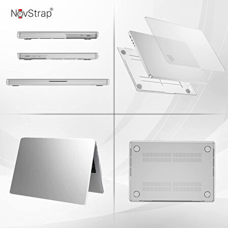 NovStrap Apple Macbook Pro 14 inç M3/M3 Pro/M3 Max A2992 A2918 ile Uyumlu Kılıf Sert Mat Buzlu Kapak