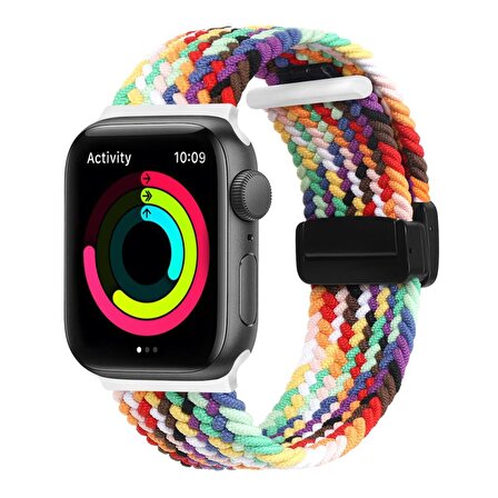 NovStrap Apple Watch ile Uyumlu 42 44 45 49 mm Seri 4 5 6 7 8 9 Se Ultra Kordon Flexible Magnet Toka