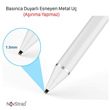 NovStrap Samsung Galaxy Tab A9 Sm-X110 A9 Plus Sm-X210 Uyumlu Dokunmatik Kalem Stylus Pencil DZ870