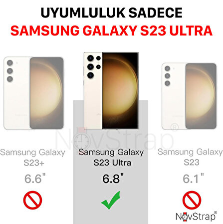 NovStrap Samsung Galaxy S23 Ultra ile Uyumlu Kılıf Şeffaf Magsafe ile Uyumlu Kamera Korumalı Kapak