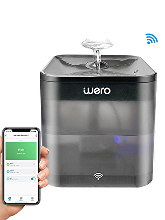 Wero Wifi - UV 2.2 lt Akıllı Kedi Köpek Su Şelalesi