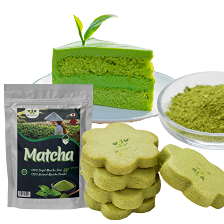 Matcha - Orijinal Detox Burner Japon Yeşil Çayı , (ÇİLEK AROMALI)160gr.
