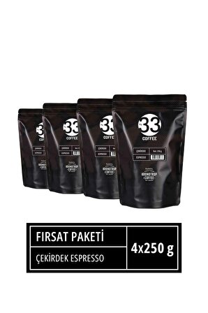 No 33 Espresso Çekirdek Kahve 4 Al 3 Öde
