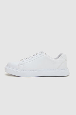Twn Beyaz Kalın Beyaz Tabanlı Sneaker Ayakkabi