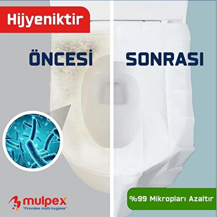 Mulpex Klozet Kapak Örtüsü 1 Pkt. : 250 Adet (%100 Selüloz)