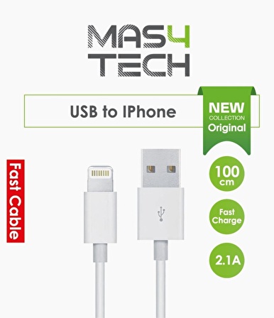 USB 2.0 To Iphone Hızlı Şarj Ve Data Kablo (1 Metre , Orijinal )