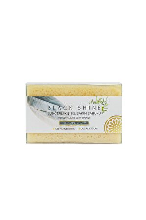 Black Shine BS Doğal Keçi Sütlü, %35 Nemlendiricili, Süngerli Kişisel Katı Bakım Sabunu 100 Gr BYXKRM0045