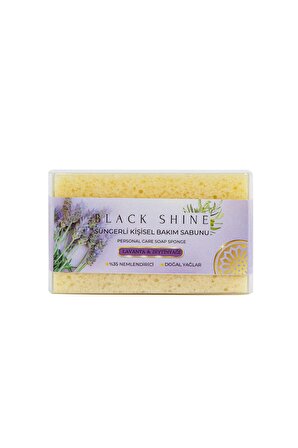 Black Shine BS Doğal Lavanta Özlü, %35 Nemlendiricili, Süngerli Kişisel Katı Bakım Sabunu 100 Gr BYXKRM0044