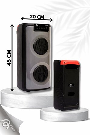 Bluetooth Parti Hoparlörü Party Box Rgb Karaoke Setli Bass Stereo,