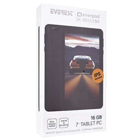 Everest Wifi+BT4.0 Çift Kamera 1024*600 IPS 2GB 1.0Ghz 2G+16GB 7Android 10.0 Tablet