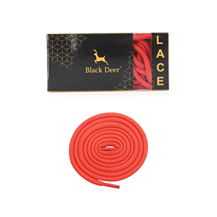 Black Deer Shoelace Kırmızı Spor Ayakkabı Bağcık