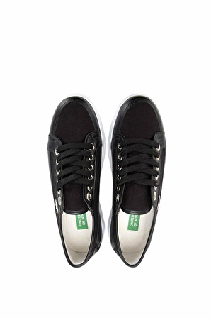 BENETTON BN-30910 SİYAH / BEYAZ UNİSEX YARIM CONVERSE