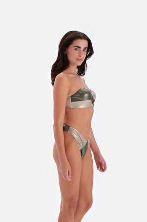 Eros Kadın Yeşil Kaplı Straplez Bikini Takım 3031 