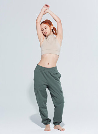 Comm-Ci Yüksek Bel Normal Yeşil Kadın Pantolon 1084