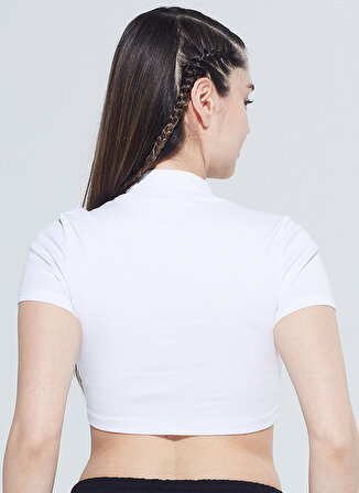 Comm-Ci Bisiklet Yaka Beyaz Kadın T-Shirt 1110