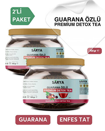 SARYA 2 Adet Guarana Özlü Premium Detox Tea 2 x 150 gr
