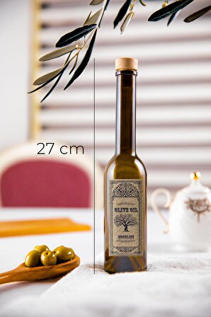 Vintage Amber 2'li 250 Ml Ayçiçek Yağı ve Zeytin Yağı Şişesi İtalyan Yağdanlık Yağlık