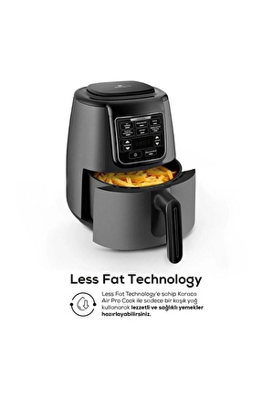 Karaca Air Pro Cook Xl 2 in 1 4 lt Yağsız Airfryer Gri