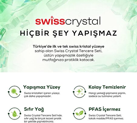 Karaca Swiss Crystal Nature Pro 7 Parça Tencere Seti