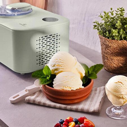 Karaca 2 in 1 Karıştırıcılı, Donduruculu Otomatik Dondurma Yapma Makinesi Lime