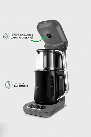 Karaca Çaysever Robotea Pro 2200 W Çay Makinesi Siyah 