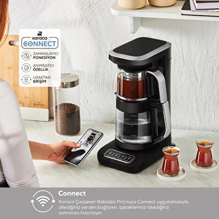  Karaca Robotea Pro Connect 4 in 1 Konuşan Cam Çay Makinesi ve Filtre Kahve Makinesi